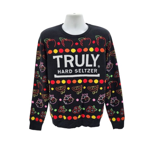 Truly Hard Seltzer Multicolor Ugly Christmas Sweater Adult Large - Picture 7 of 7